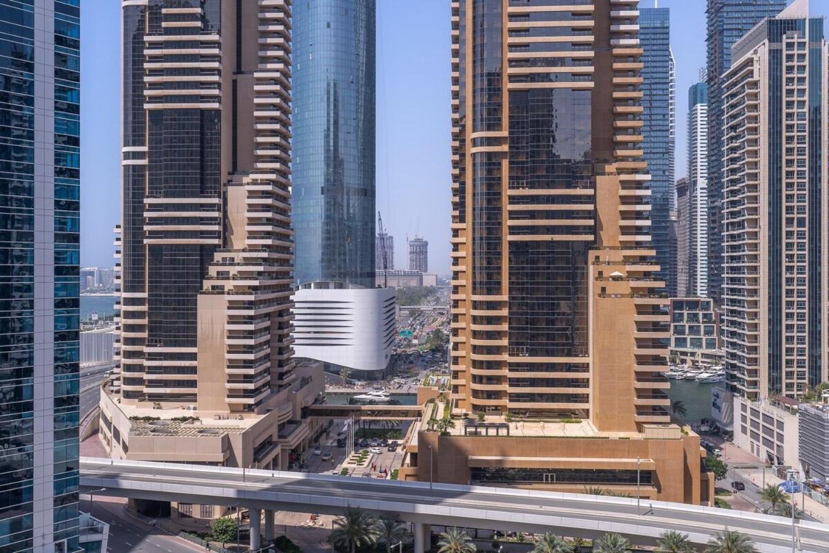 Bright 1-Bedroom With View Dubai Marina المظهر الخارجي الصورة